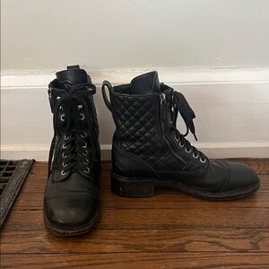 Chanel combat boots